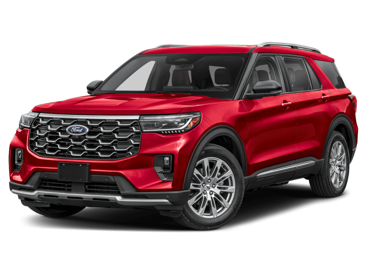 2026 Ford Explorer Platinum - Front 3/4, facing to the left