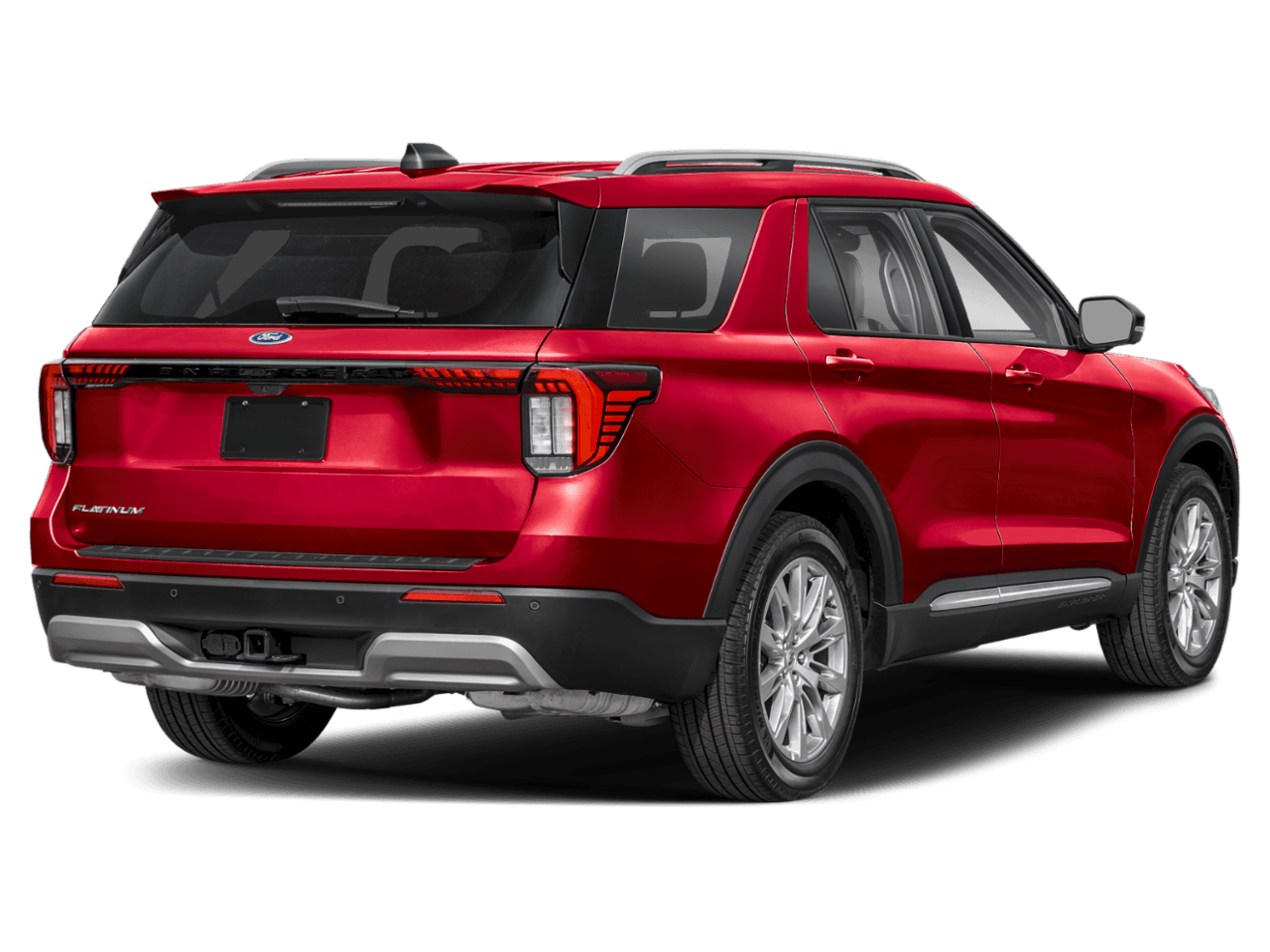 2026 Ford Explorer Platinum - Rear 3/4, facing to the right