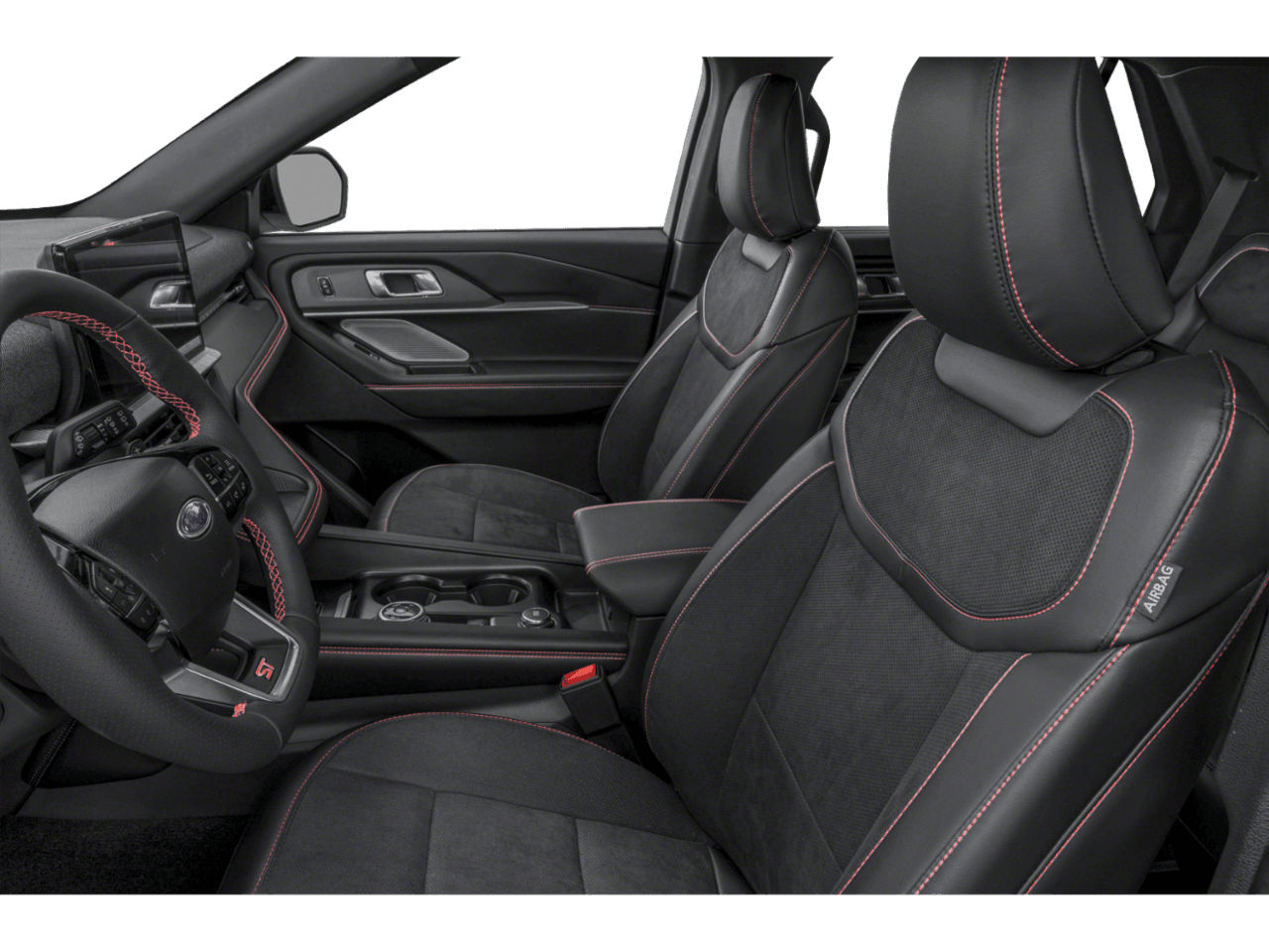 2026 Ford Explorer ST - Interior Driver's Side with Door Open, Front Seat Feature