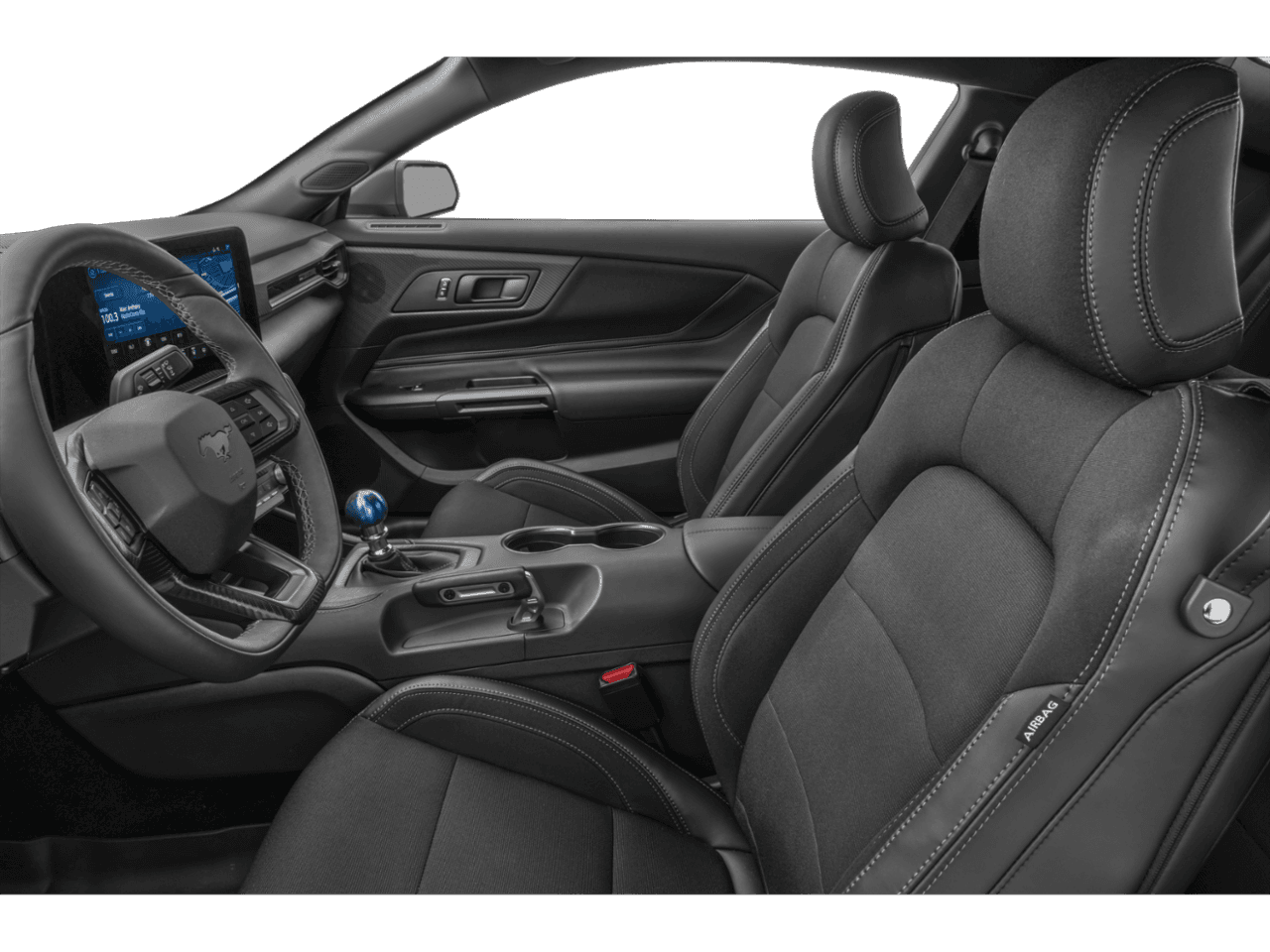2026 Ford Mustang Dark - Interior Driver's Side with Door Open, Front Seat Feature
