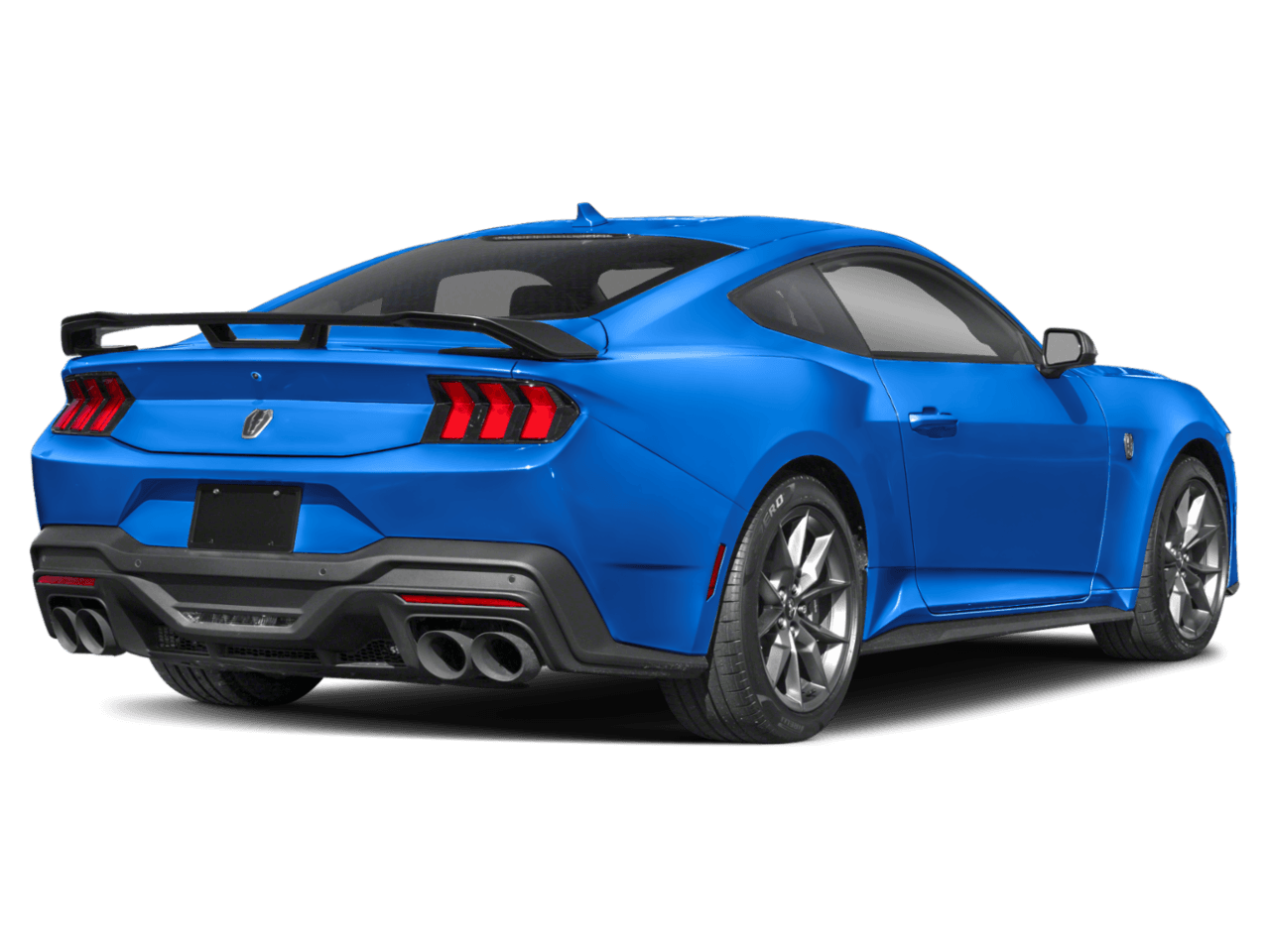 2026 Ford Mustang Dark - Rear 3/4, facing to the right