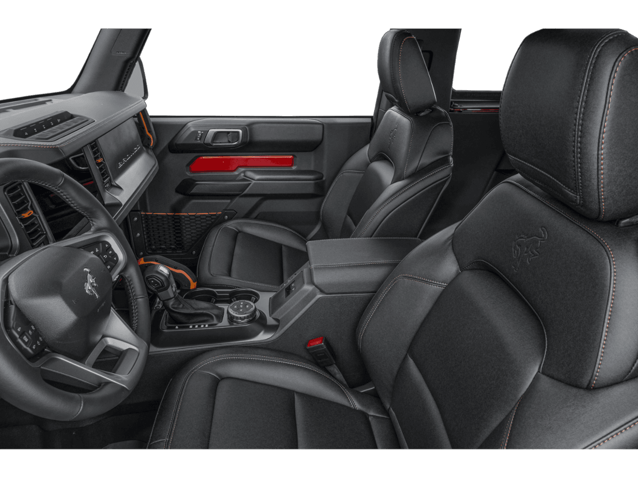 2026 Ford Bronco Badlands - Interior Driver's Side with Door Open, Front Seat Feature