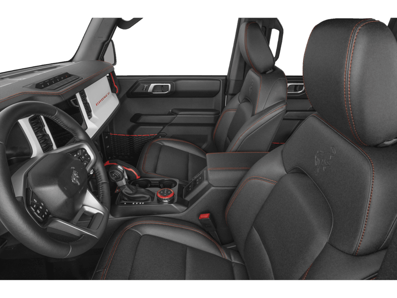 2026 Ford Bronco Stroppe Edition - Interior Driver's Side with Door Open, Front Seat Feature