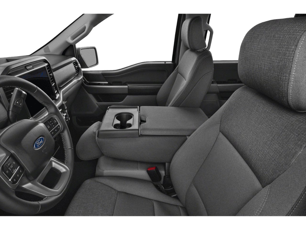 2026 Ford F-150 XLT - Interior Driver's Side with Door Open, Front Seat Feature
