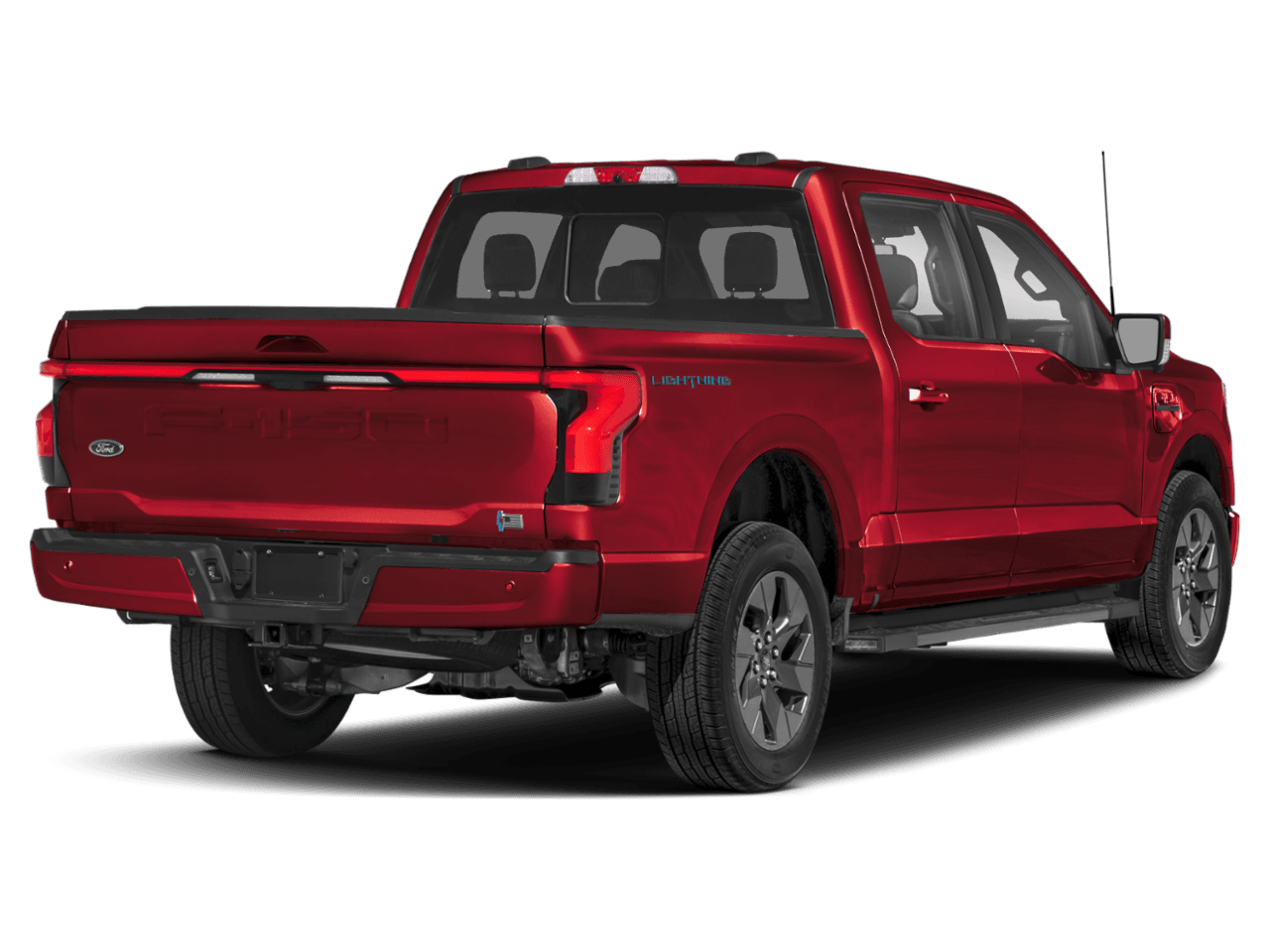 2026 Ford F-150 Lightning LARIAT - Rear 3/4, facing to the right