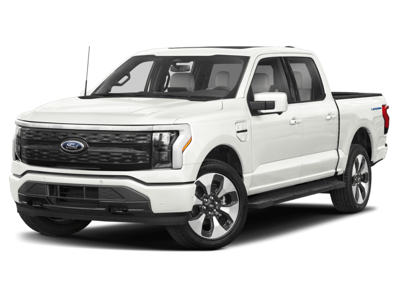 2026 Ford F-150 Lightning Platinum - Front 3/4, facing to the left