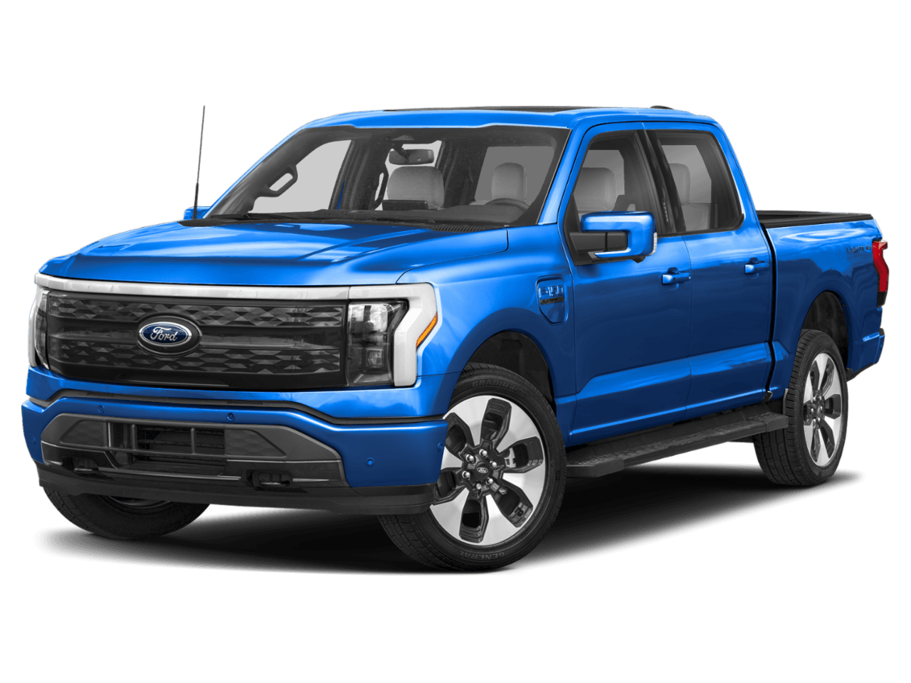 2026 Ford F-150 Lightning Platinum - Front 3/4, facing to the left