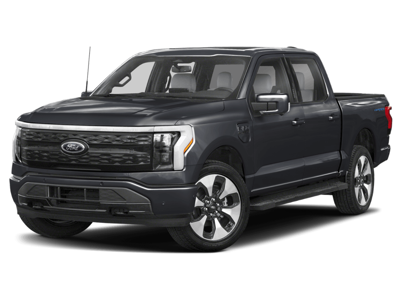 2026 Ford F-150 Lightning Platinum - Front 3/4, facing to the left