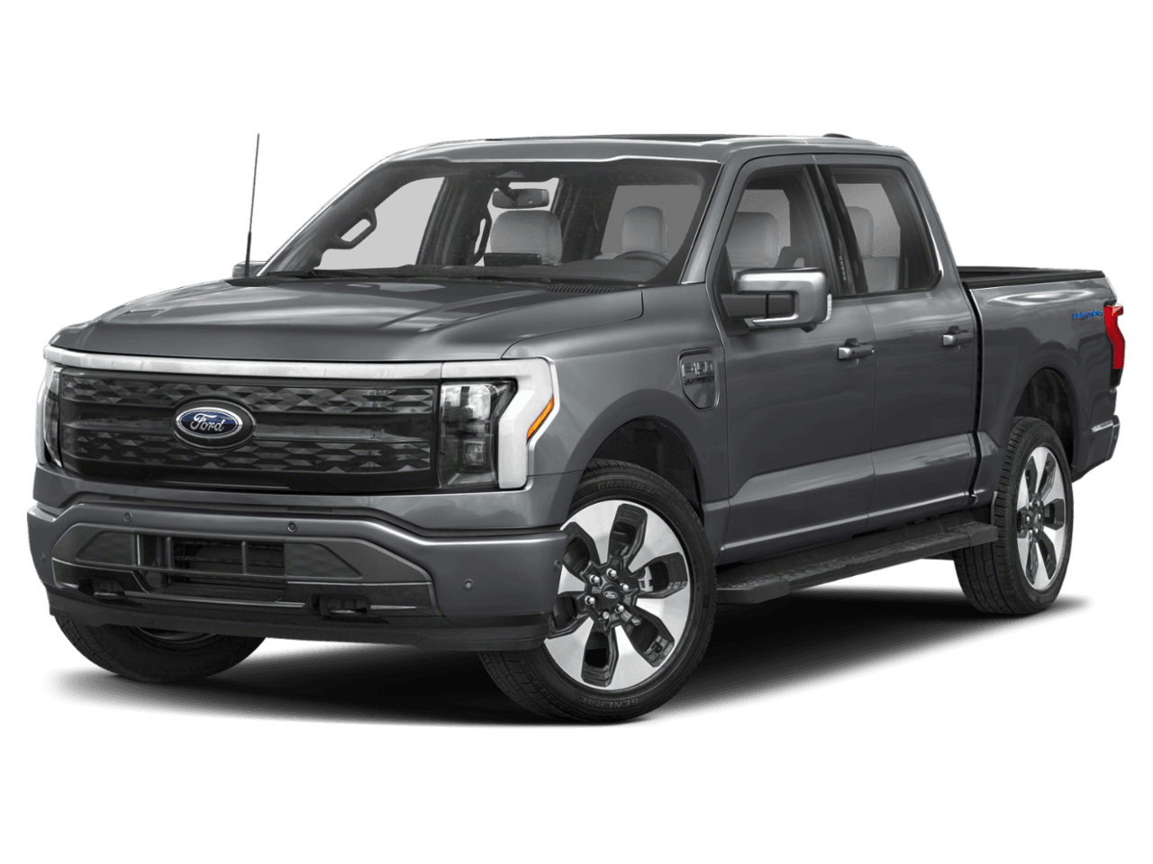 2026 Ford F-150 Lightning Platinum - Front 3/4, facing to the left