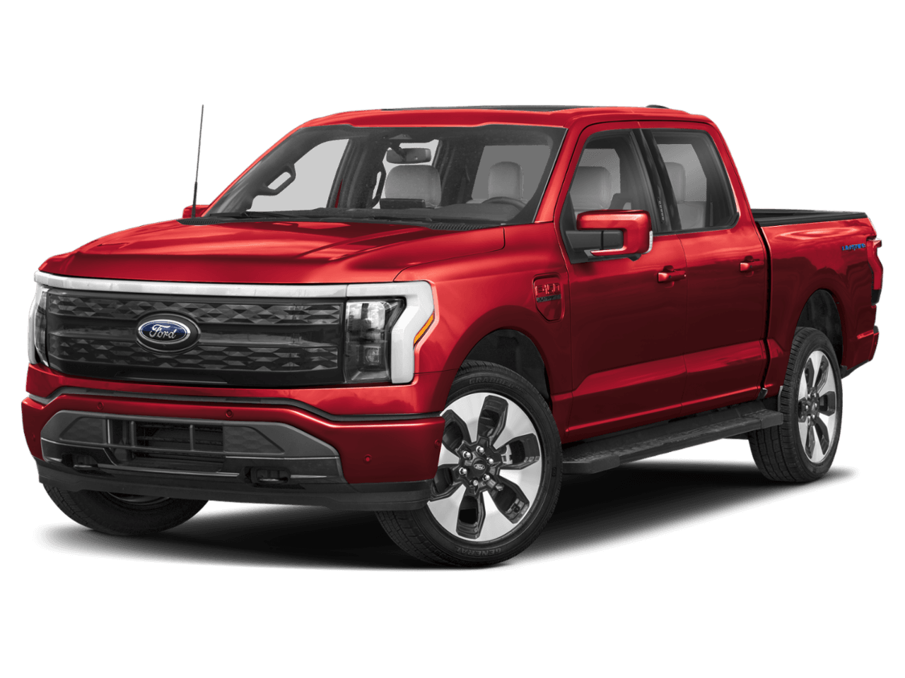 2026 Ford F-150 Lightning Platinum - Front 3/4, facing to the left