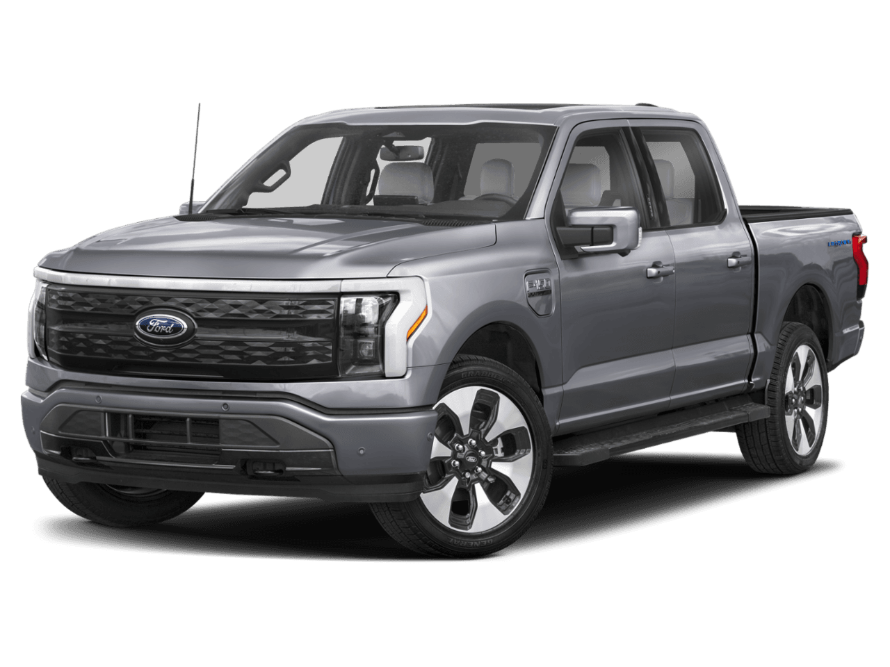 2026 Ford F-150 Lightning Platinum - Front 3/4, facing to the left