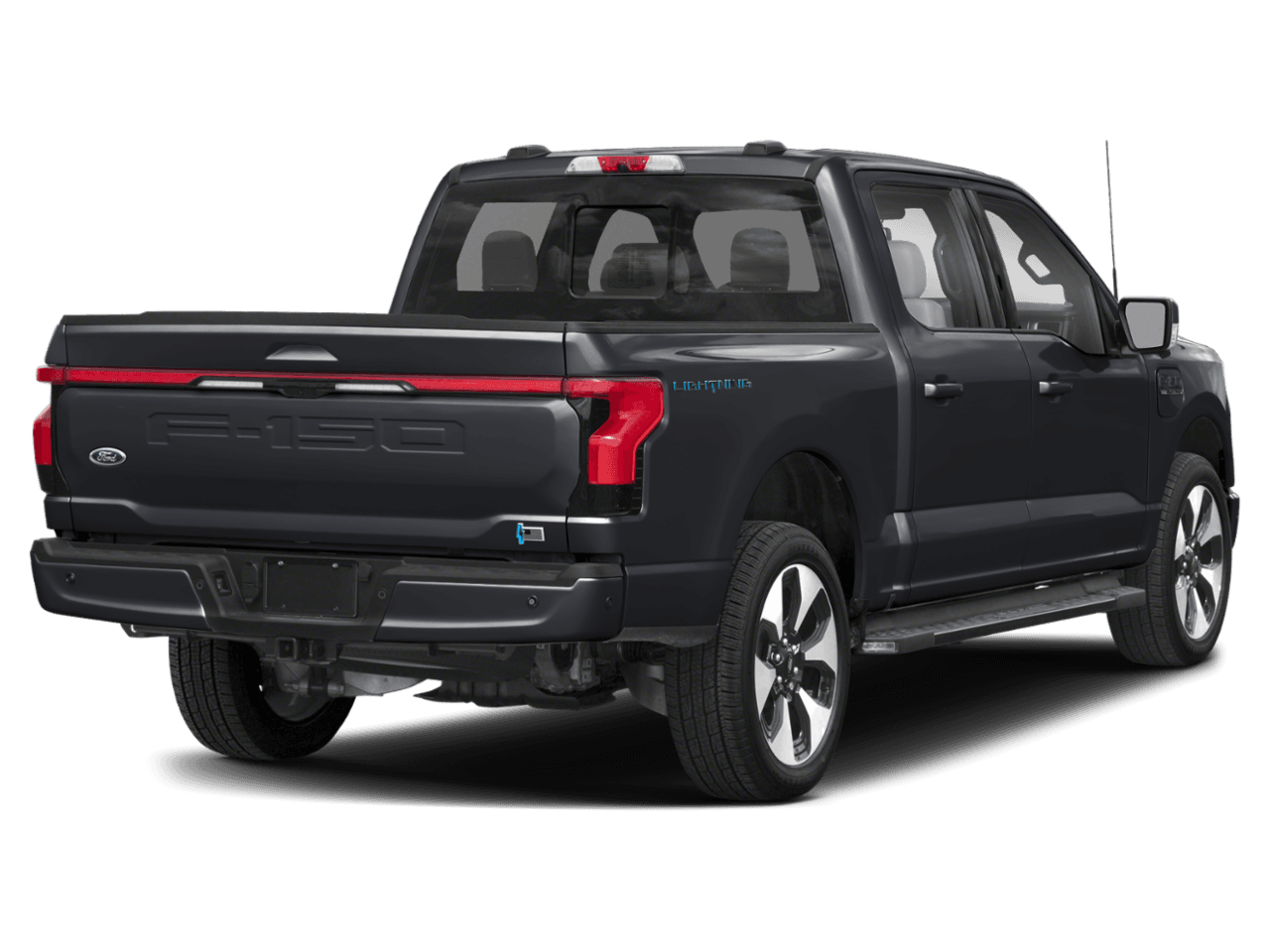 2026 Ford F-150 Lightning Platinum - Rear 3/4, facing to the right