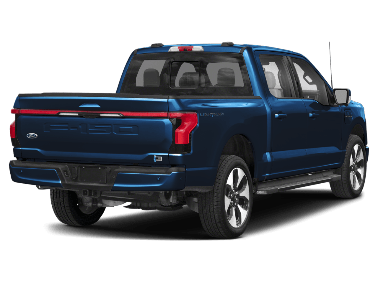 2026 Ford F-150 Lightning Platinum - Rear 3/4, facing to the right