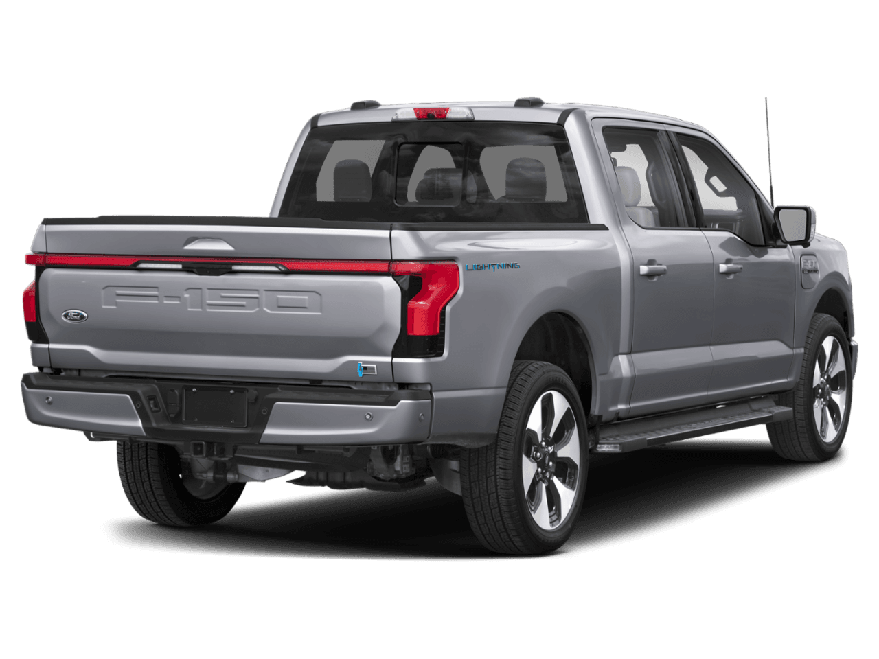 2026 Ford F-150 Lightning Platinum - Rear 3/4, facing to the right
